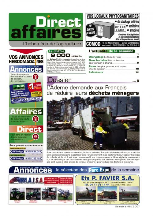 Photo du Sites internet de matériels agricoles d'occasion direct-affaires.fr