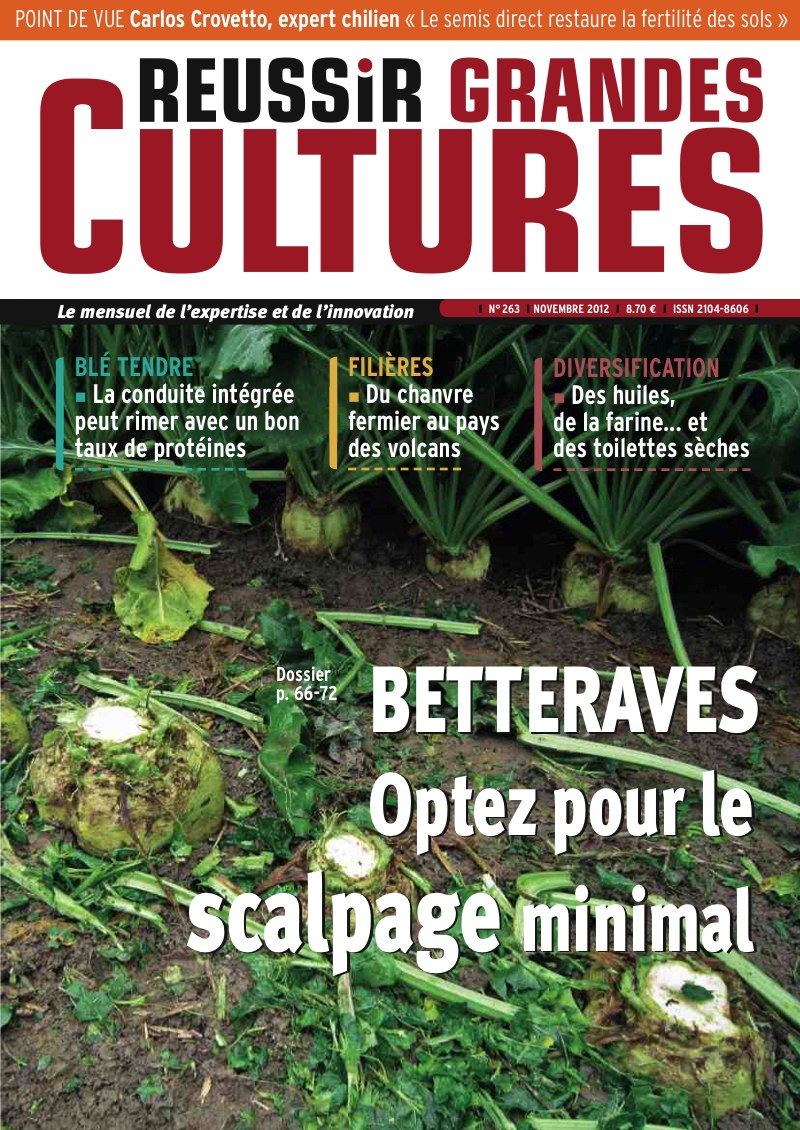 Photo du magazines, journaux agricoles Reussir Céréales Grandes Cultures