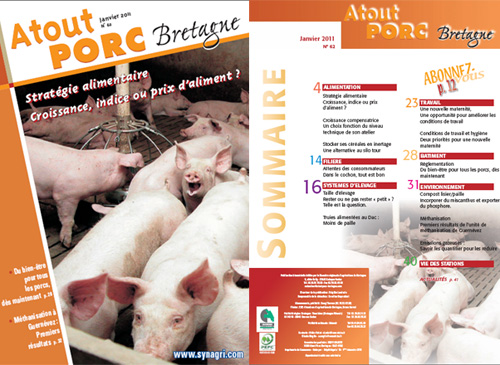 Photo du magazines, journaux agricoles Atout Porc Bretagne