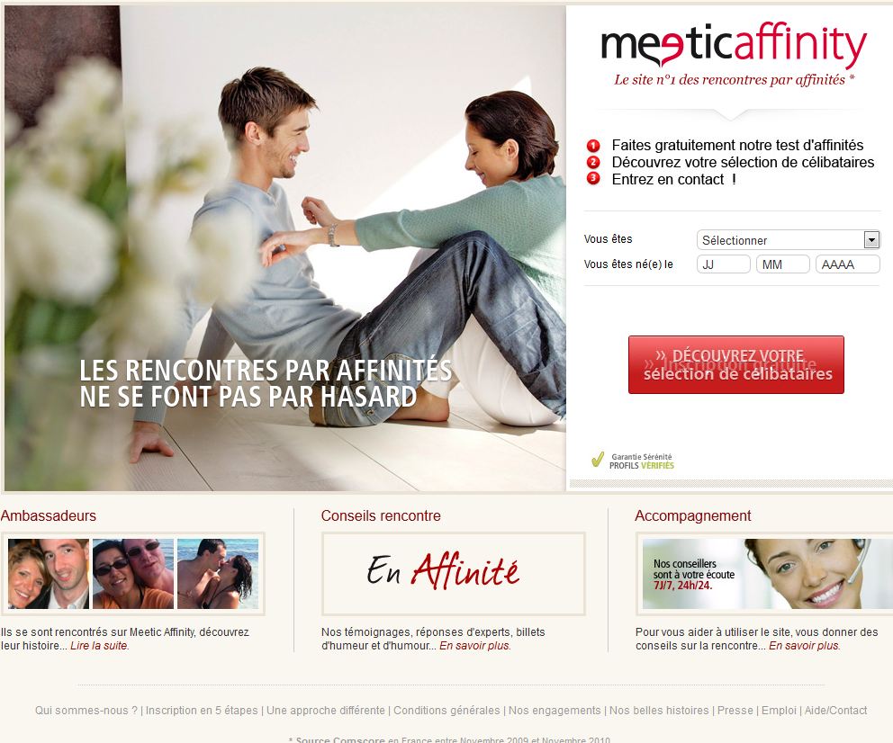 Photo du Sites de rencontres Meetic Affinity